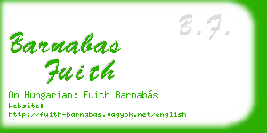 barnabas fuith business card